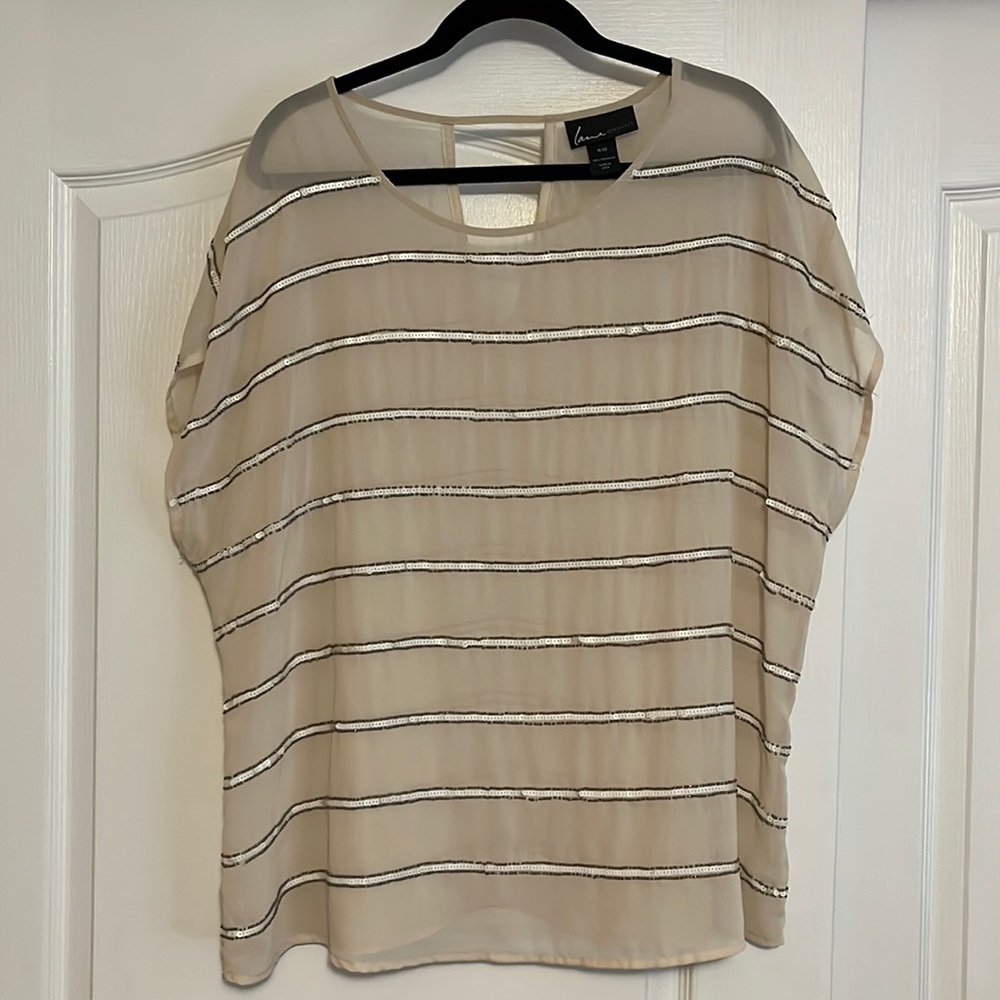 Lane Bryant Sleeveless Sheer Blouse 18/20